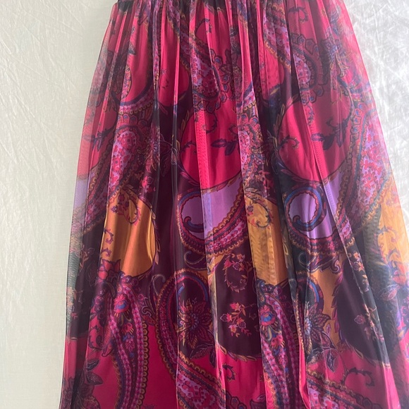Candalite halter paisley midi or maxi dress PM PETITE Medium - Picture 5 of 11
